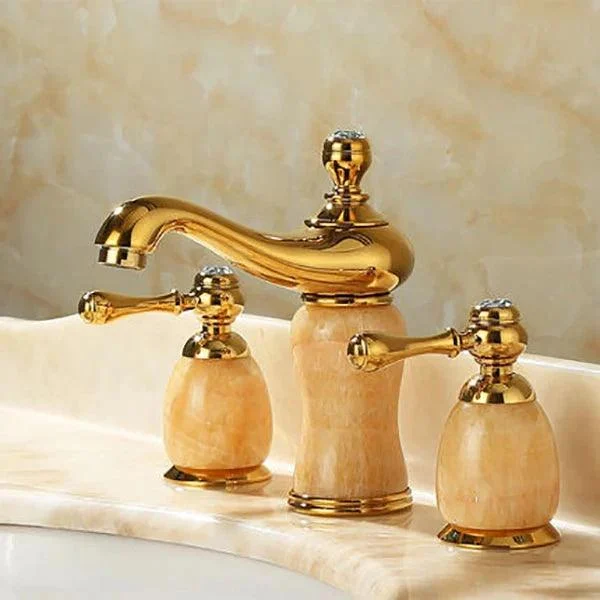 3 Hole Widespread Basin Mixer Double Handle Water Tap Basin Tap -Bathlova