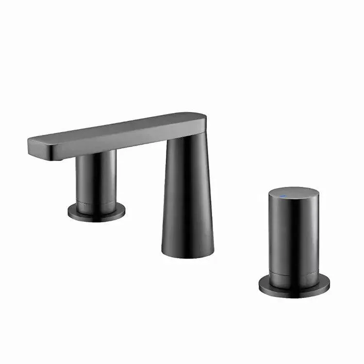 3 Holes Bathroom Waterfall Mixer Tap Deck Mounted Bathroom Tap Set -Bathlova