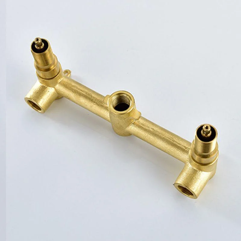 3 Holes Tap 2 Cross Handles Wall Mounted Tap for Bathroom -Bathlova