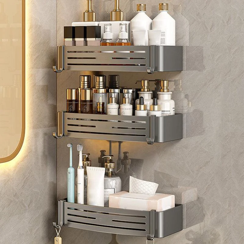 3 Piece Bathroom Accessory Set Contemporary Aluminum Bath Shelf -Bathlova