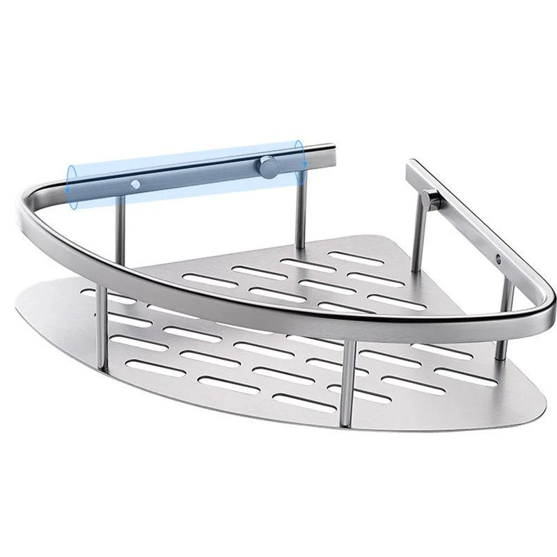 3-Piece Modern Bathroom Accessory Set Aluminum Bath Shelf in Silver -Bathlova