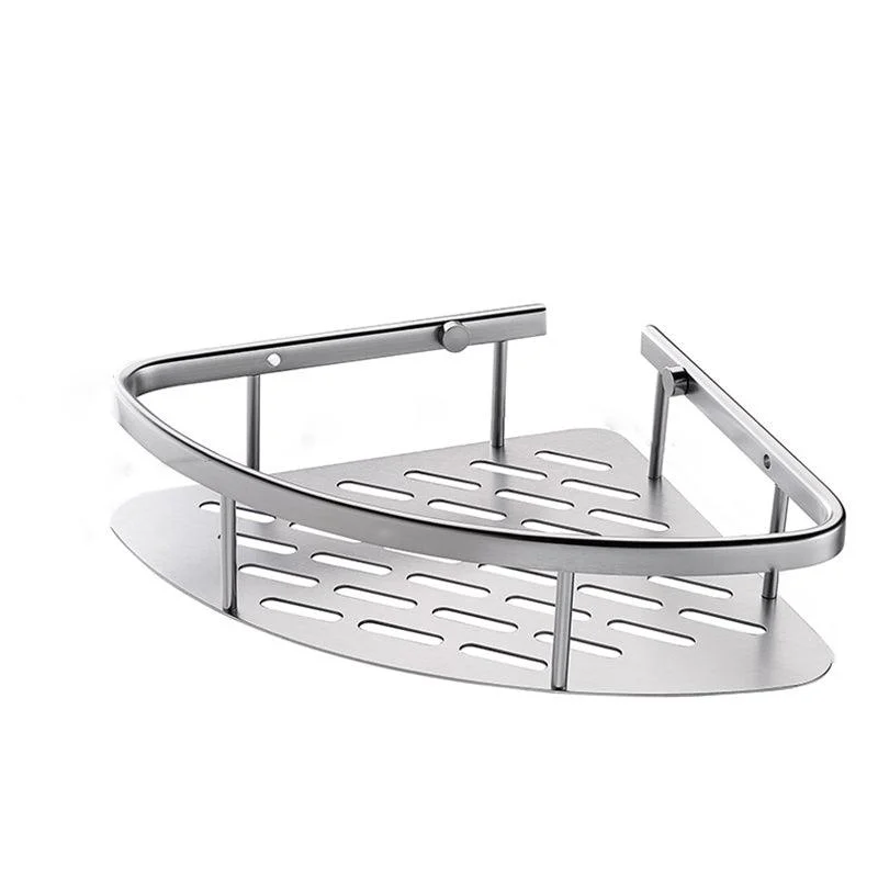 3-Piece Modern Bathroom Accessory Set Aluminum Bath Shelf in Silver -Bathlova