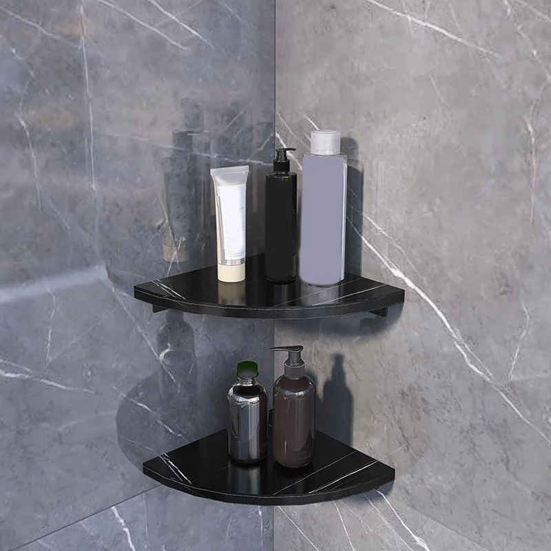 3 Piece Modern Bathroom Accessory Set Marble and Metal Bath Shelf -Bathlova