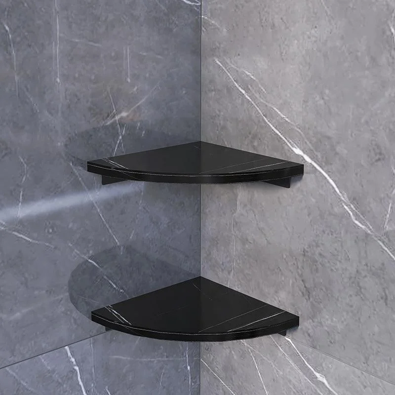 3 Piece Modern Bathroom Accessory Set Marble and Metal Bath Shelf -Bathlova