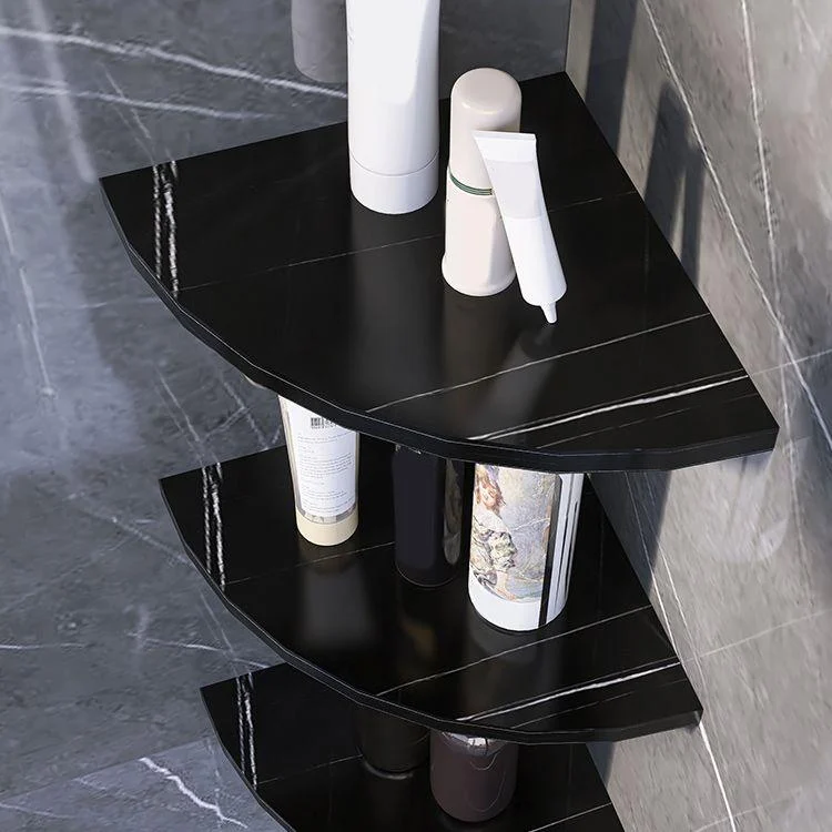 3 Piece Modern Bathroom Accessory Set Marble and Metal Bath Shelf -Bathlova