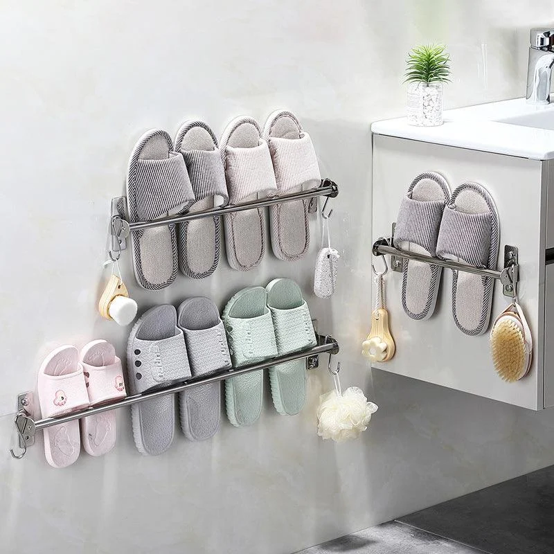 3-Piece Stainless Steel Bathroom Accessory Set Modern Chrome Slipper Stand -Bathlova