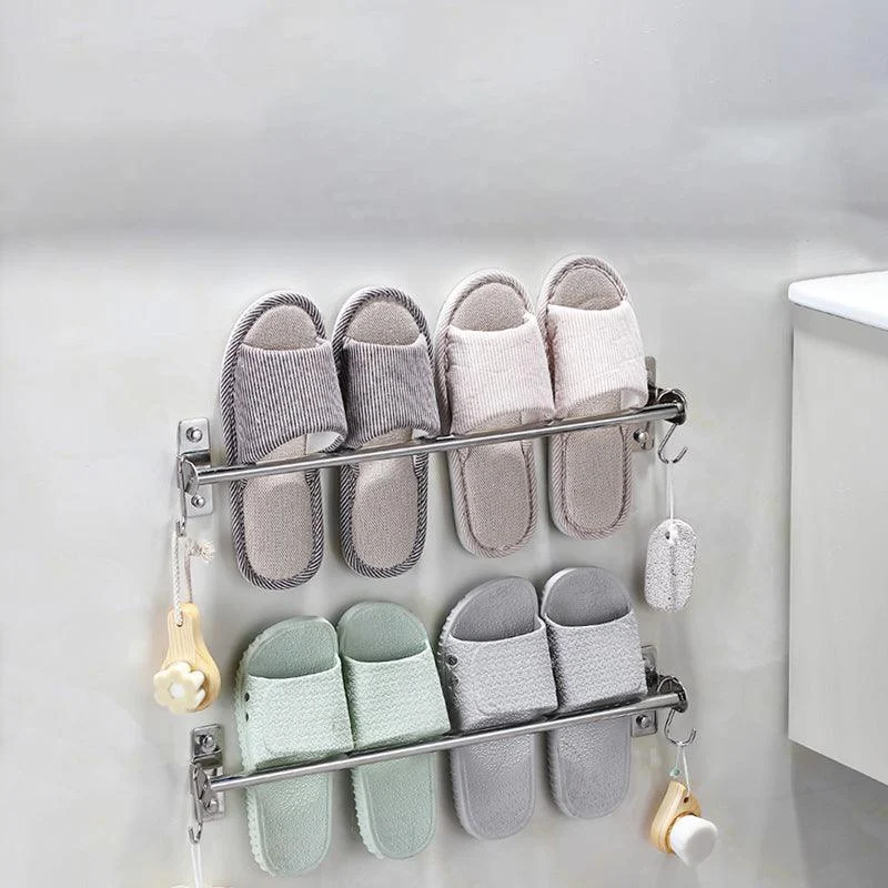 3-Piece Stainless Steel Bathroom Accessory Set Modern Chrome Slipper Stand -Bathlova