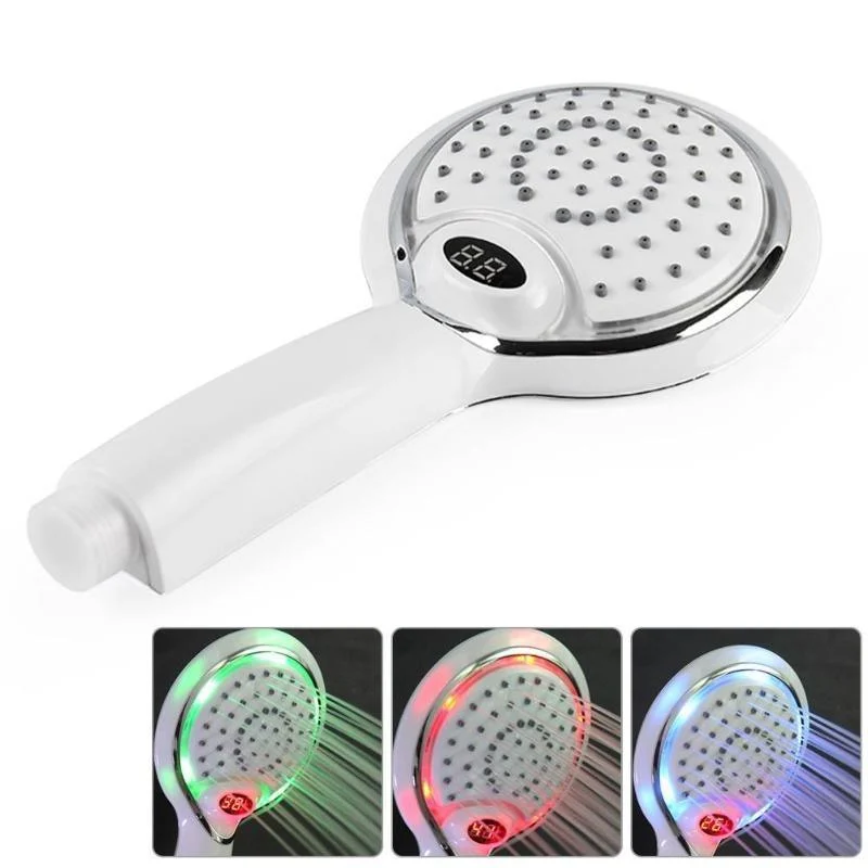 3-Way Color Changing Handheld Shower with Digital LED Temperature Display -Bathlova