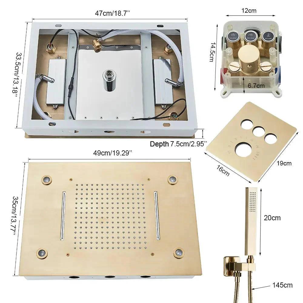 3 Way Concealed Embedded Hot Cold Mixer Tap Shower Tap Set -Bathlova