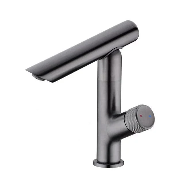 360 Degree Bathroom Tap Black Single Handle Cold and Hot Water -Bathlova