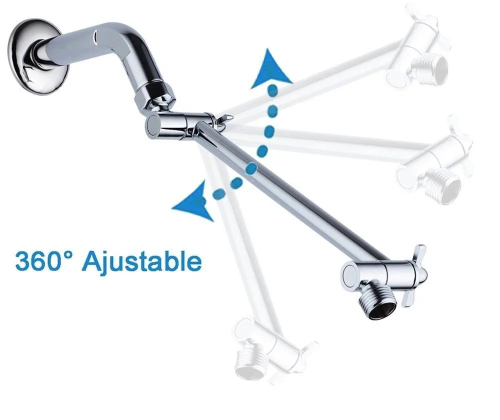 360 Degree Rotation Adjustable Shower Arm For Shower Head -Bathlova