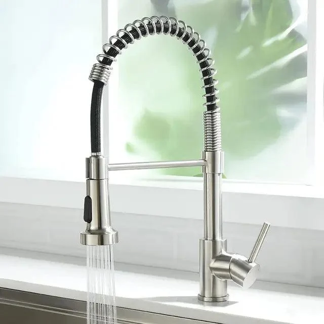 360 Degree Rotation Kitchen Sink Tap Pull Out Kitchen Tap -Bathlova