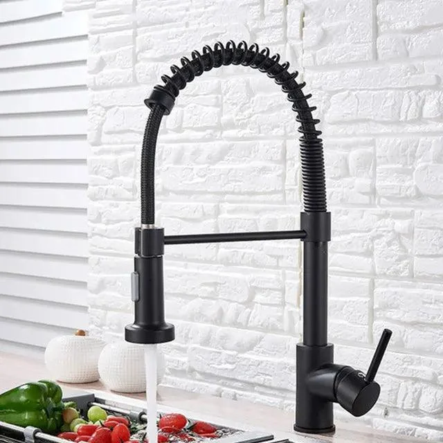 360 Degree Rotation Kitchen Sink Tap Pull Out Kitchen Tap -Bathlova