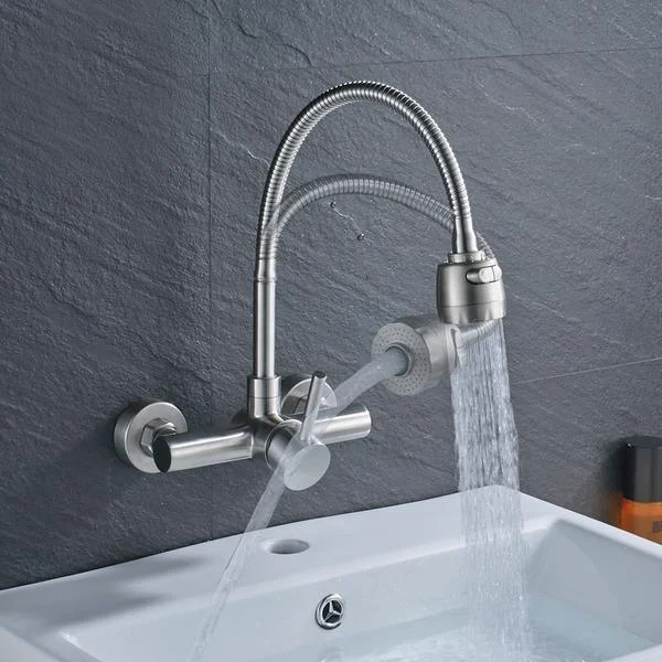 360 Degree Rotation Wall Mounted Single Handle Tap -Bathlova