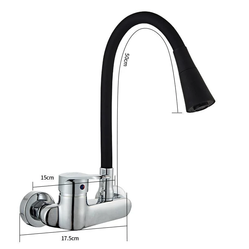 360 Degree Single Handle Kitchen Mixers Dual Holes Hot And Cold Water -Bathlova