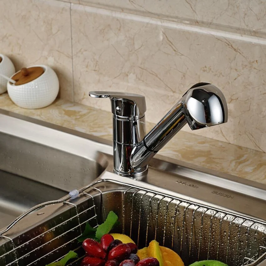 360 Degree Swivel Pull Out Kitchen Sink Tap -Bathlova