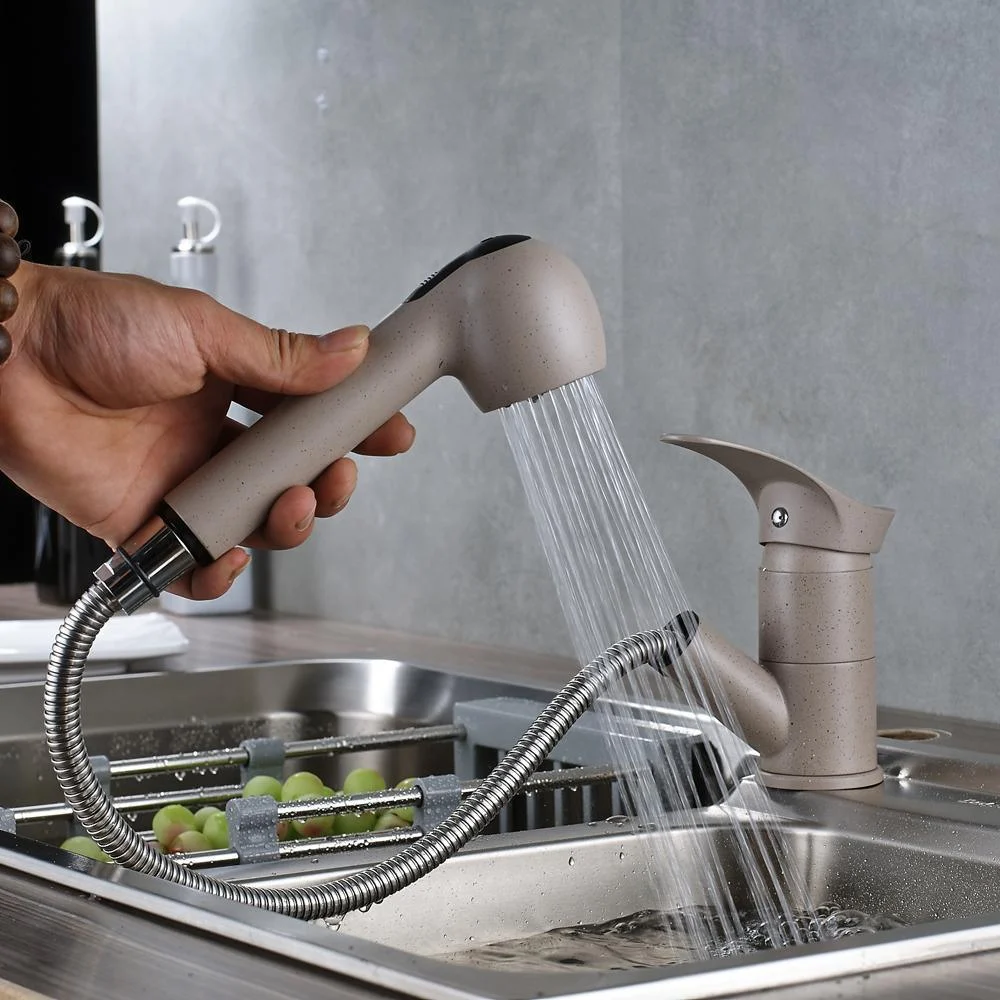 360 Degree Swivel Pull Out Kitchen Sink Tap -Bathlova