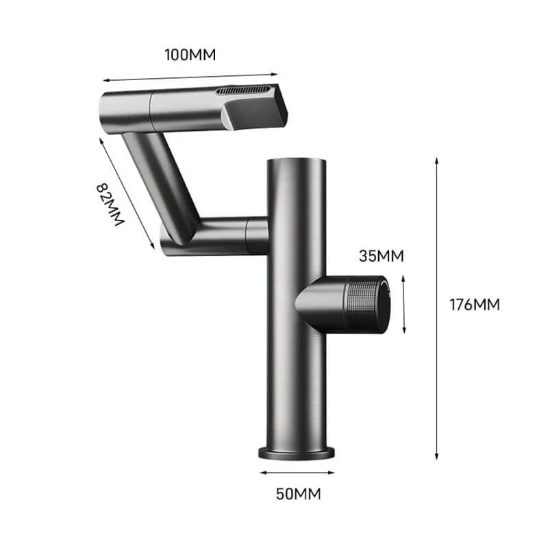 360 Degrees Digital Display Bathroom Tap -Bathlova