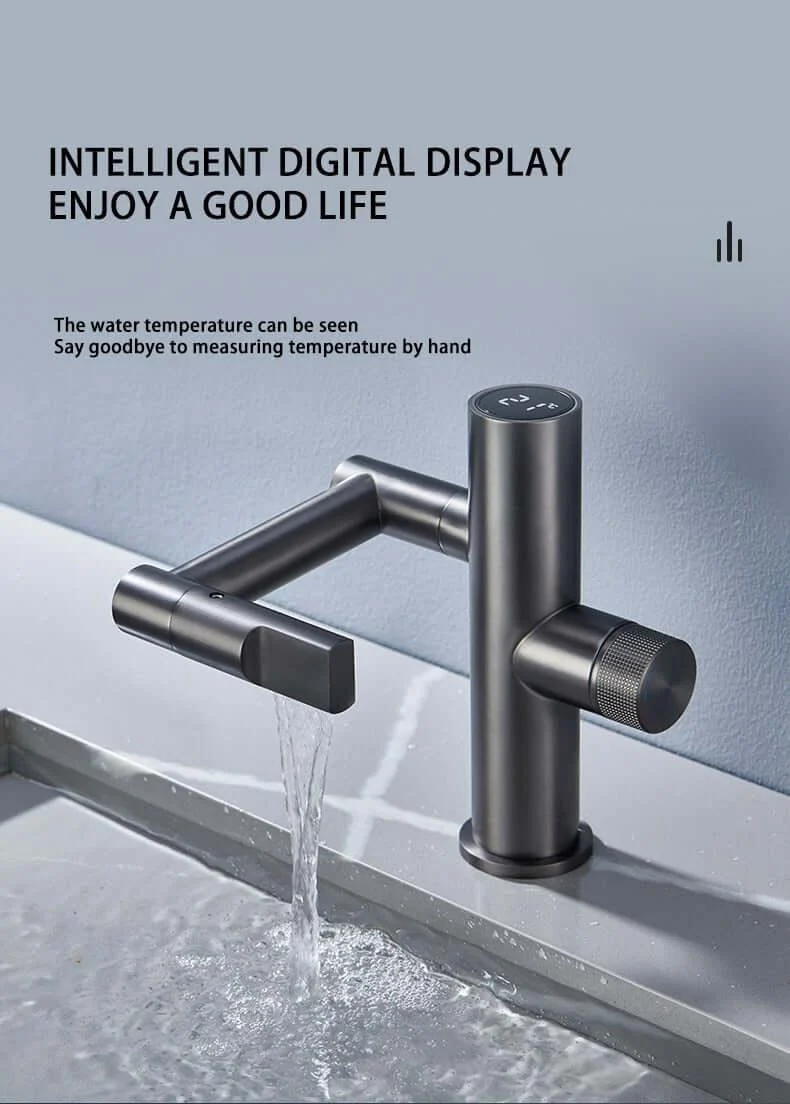 360 Degrees Digital Display Bathroom Tap -Bathlova