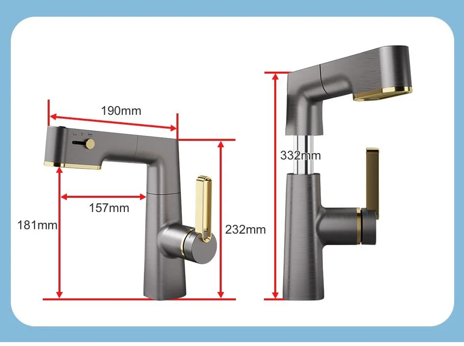 360 Degrees LED Multifunctional Bathroom Tap -Bathlova