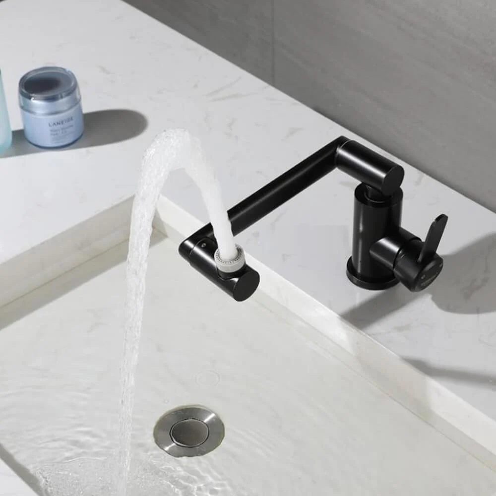 360 Degrees Swivel Black Bathroom Tap -Bathlova