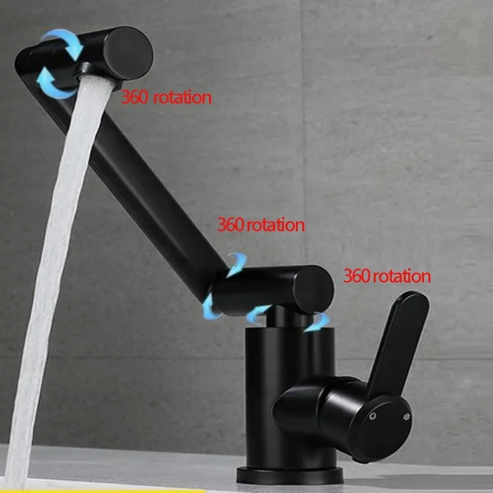 360 Degrees Swivel Black Bathroom Tap -Bathlova