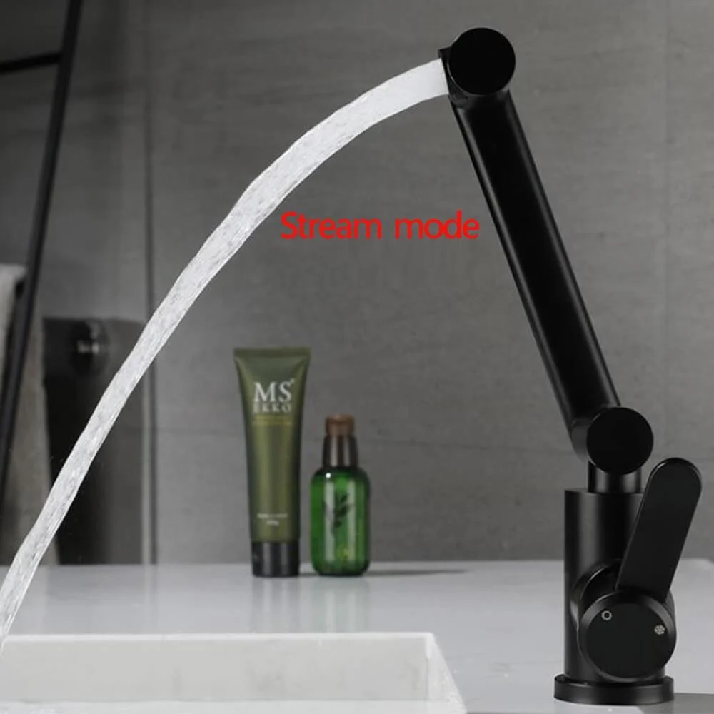 360 Degrees Swivel Black Bathroom Tap -Bathlova