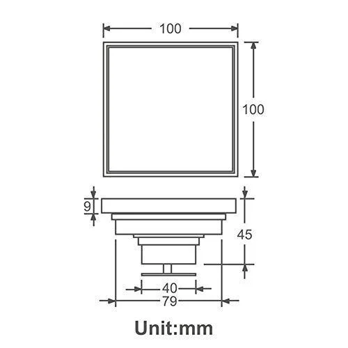 4-by-4-copper-bathroom-accessory-square-floor-drain-in-chrome-finish-bathlova-3 4" By 4" Copper Bathroom Accessory Square Floor Drain In Chrome Finish -Bathlova