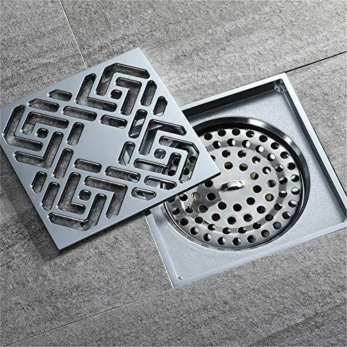 4-by-4-copper-bathroom-accessory-square-floor-drain-in-chrome-finish-bathlova-6 4" By 4" Copper Bathroom Accessory Square Floor Drain In Chrome Finish -Bathlova