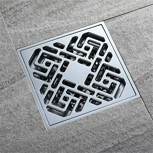 4-by-4-copper-bathroom-accessory-square-floor-drain-in-chrome-finish-bathlova-7 4" By 4" Copper Bathroom Accessory Square Floor Drain In Chrome Finish -Bathlova