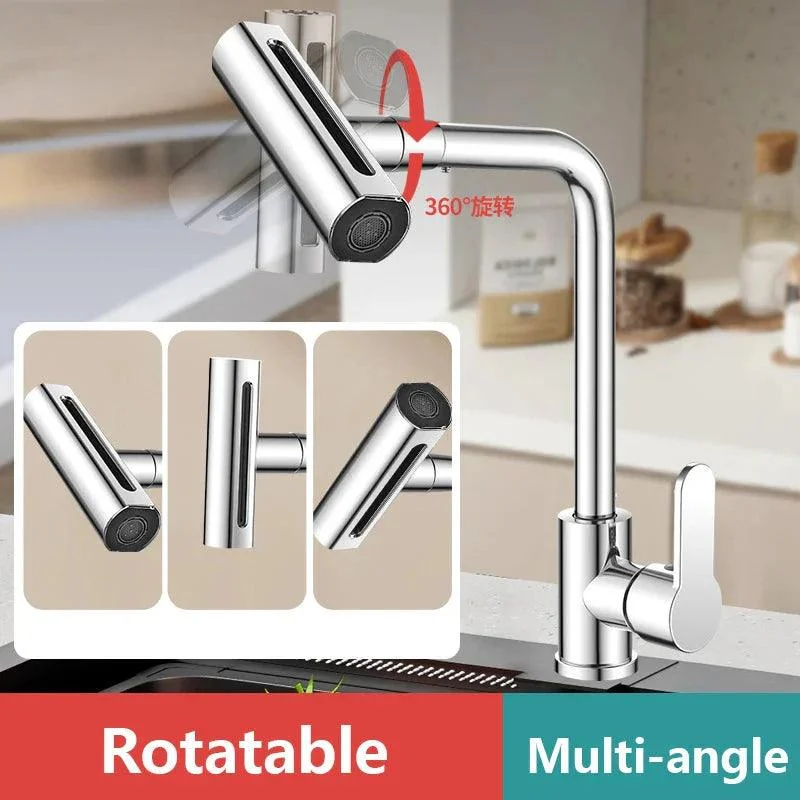 4 Modes Waterfall Kitchen Tap Rotation Stream Sprayer Head Tap -Bathlova