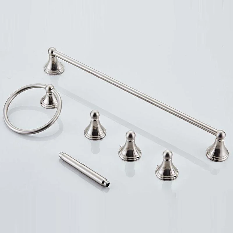 4- Piece Bathroom Accessory Set with Towel Bar& Ring /Robe Hooks/Paper Holder -Bathlova