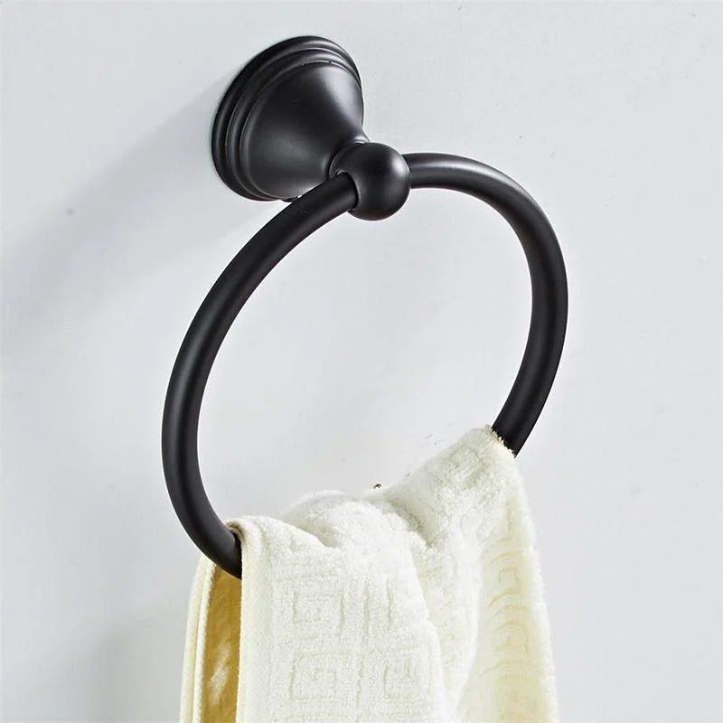 4- Piece Bathroom Accessory Set with Towel Bar& Ring /Robe Hooks/Paper Holder -Bathlova