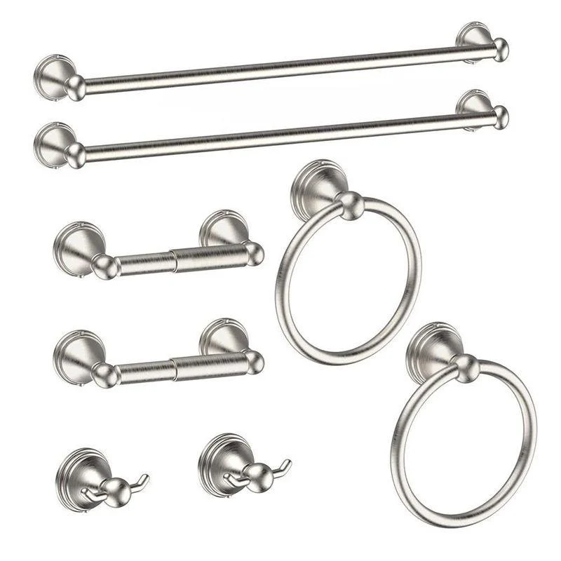 4- Piece Bathroom Accessory Set with Towel Bar& Ring /Robe Hooks/Paper Holder -Bathlova