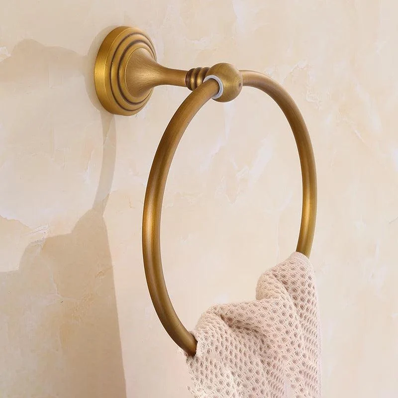 4-Piece Traditional Bathroom Accessory Set Gold Brass Bathroom Accessories Hardware Set -Bathlova