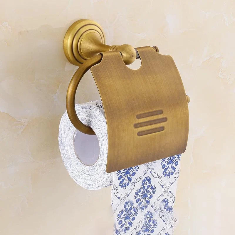 4-Piece Traditional Bathroom Accessory Set Gold Brass Bathroom Accessories Hardware Set -Bathlova