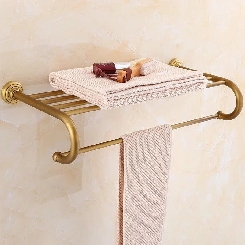 4-Piece Traditional Bathroom Accessory Set Gold Brass Bathroom Accessories Hardware Set -Bathlova