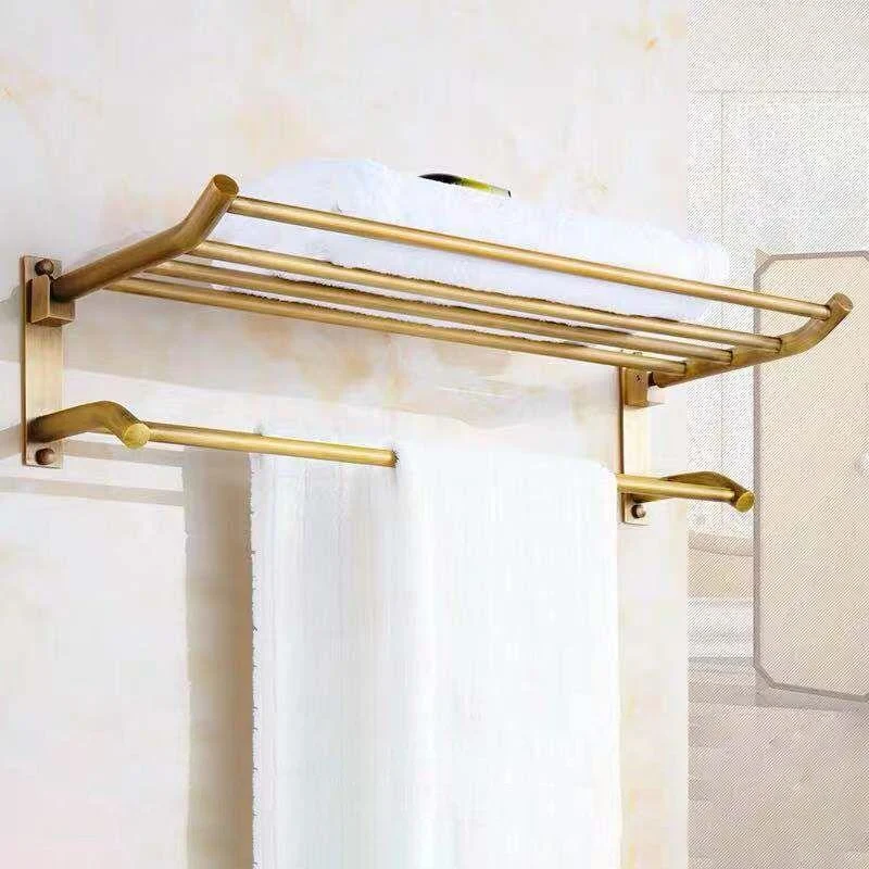 4-Piece Traditional Bathroom Accessory Set Gold Brass Bathroom Accessories Hardware Set -Bathlova