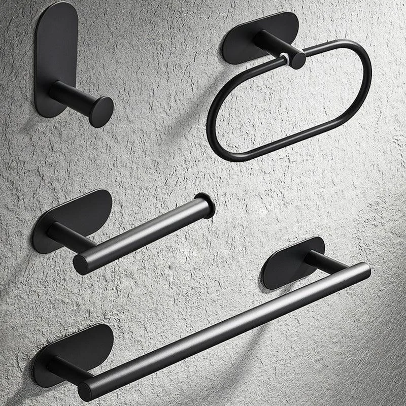 4 Piece Traditional Bathroom Hardware Set with Towel Bar Ring/Paper Holder & Robe Hook -Bathlova