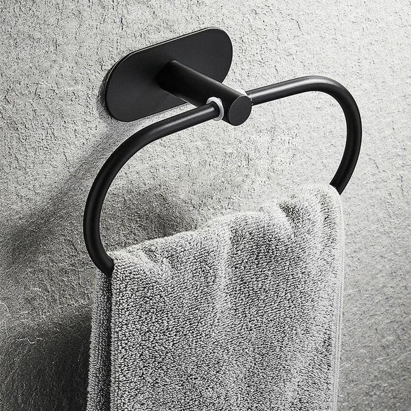 4 Piece Traditional Bathroom Hardware Set with Towel Bar Ring/Paper Holder & Robe Hook -Bathlova