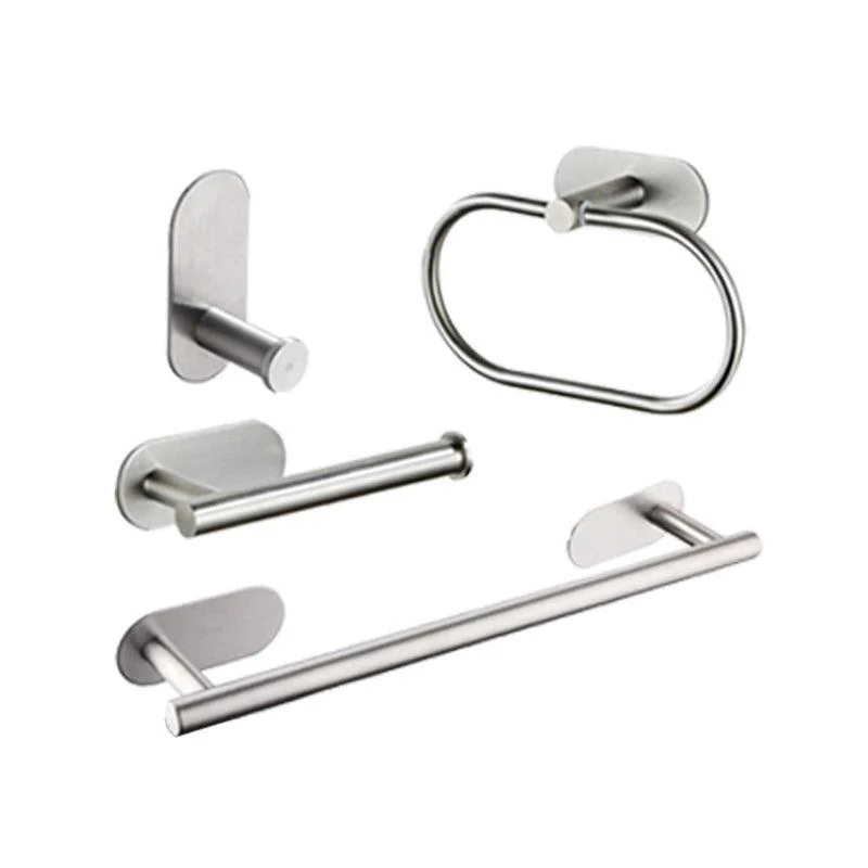 4 Piece Traditional Bathroom Hardware Set with Towel Bar Ring/Paper Holder & Robe Hook -Bathlova