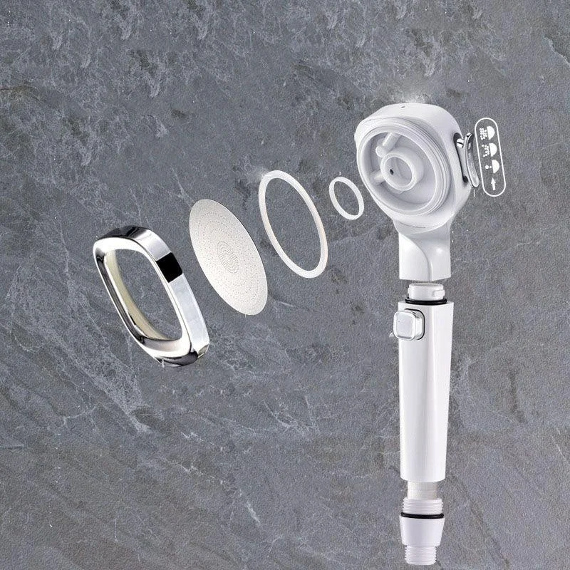 4-Setting Pressurized Shower One-button Water-stop Hand-held Shower Head -Bathlova