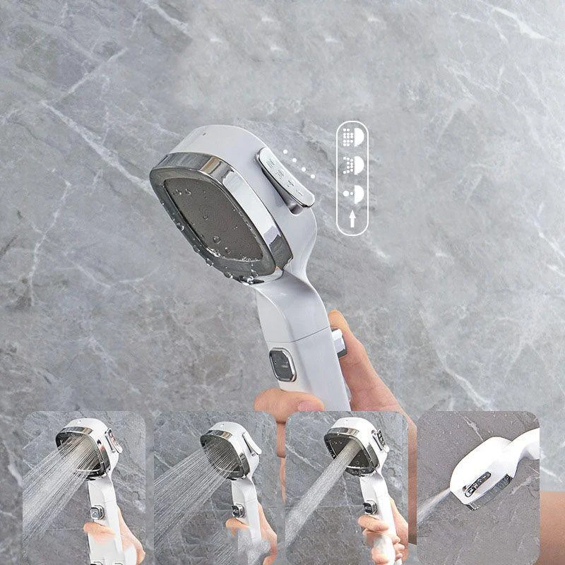 4-Setting Pressurized Shower One-button Water-stop Hand-held Shower Head -Bathlova