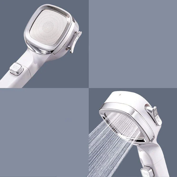 4-Setting Pressurized Shower One-button Water-stop Hand-held Shower Head -Bathlova