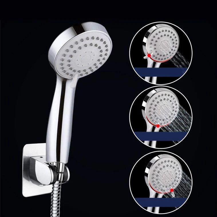 4-Setting Silver Shower Set Concealed Wall-Mount Bracket Tee with Socket -Bathlova