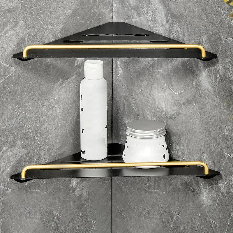 5-Piece Modern Bathroom Accessory Black Brass Bath Hardware Set -Bathlova