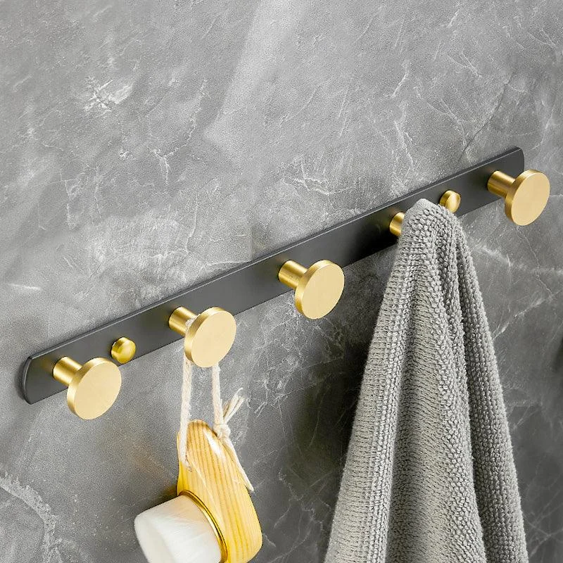 5-Piece Modern Bathroom Accessory Black Brass Bath Hardware Set -Bathlova