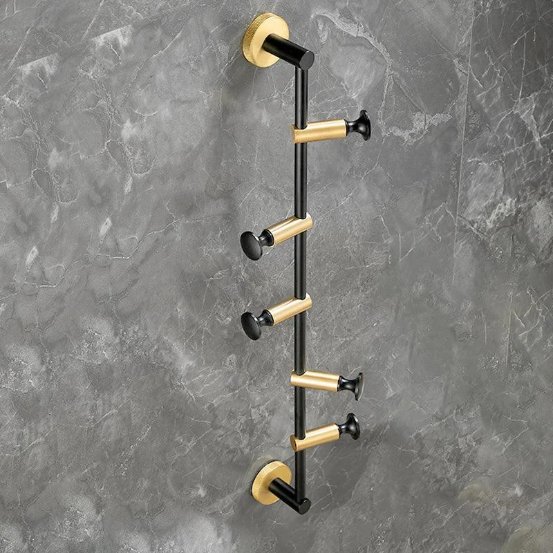 5-Piece Modern Bathroom Accessory Black Brass Bath Hardware Set -Bathlova