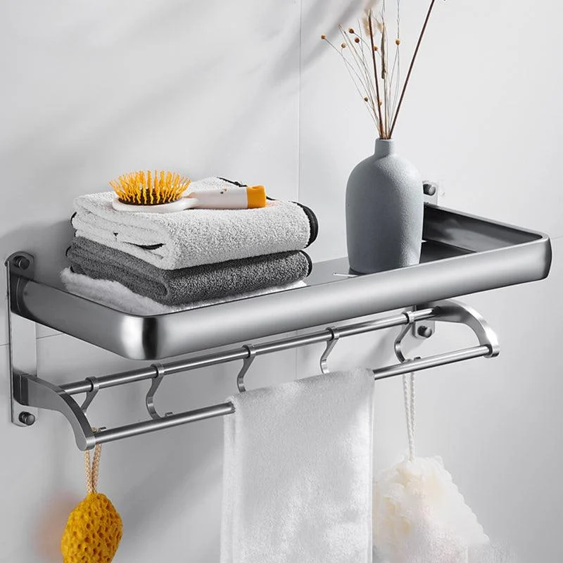 5-Piece Modern Bathroom Accessory Set with Bath Shelf/Towel Bar/Paper Holder -Bathlova