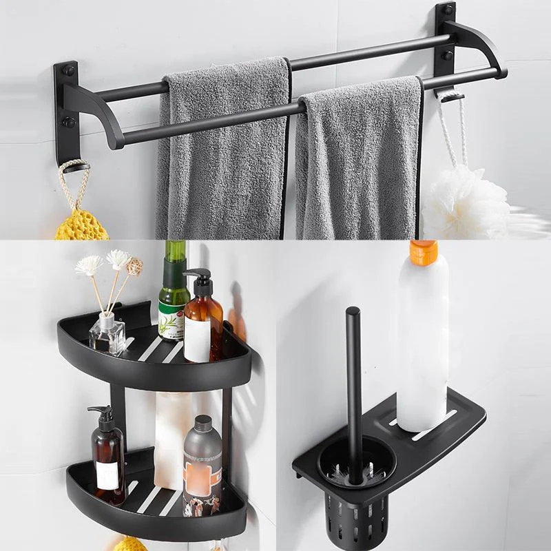 5-Piece Modern Bathroom Accessory Set with Bath Shelf/Towel Bar/Paper Holder -Bathlova